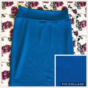 Lularoe Cassie Blue Skirt Size Large